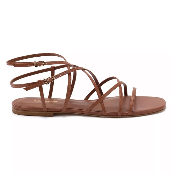 Larroude Naomi Strappy Leather Sandals - Picture 1 of 10